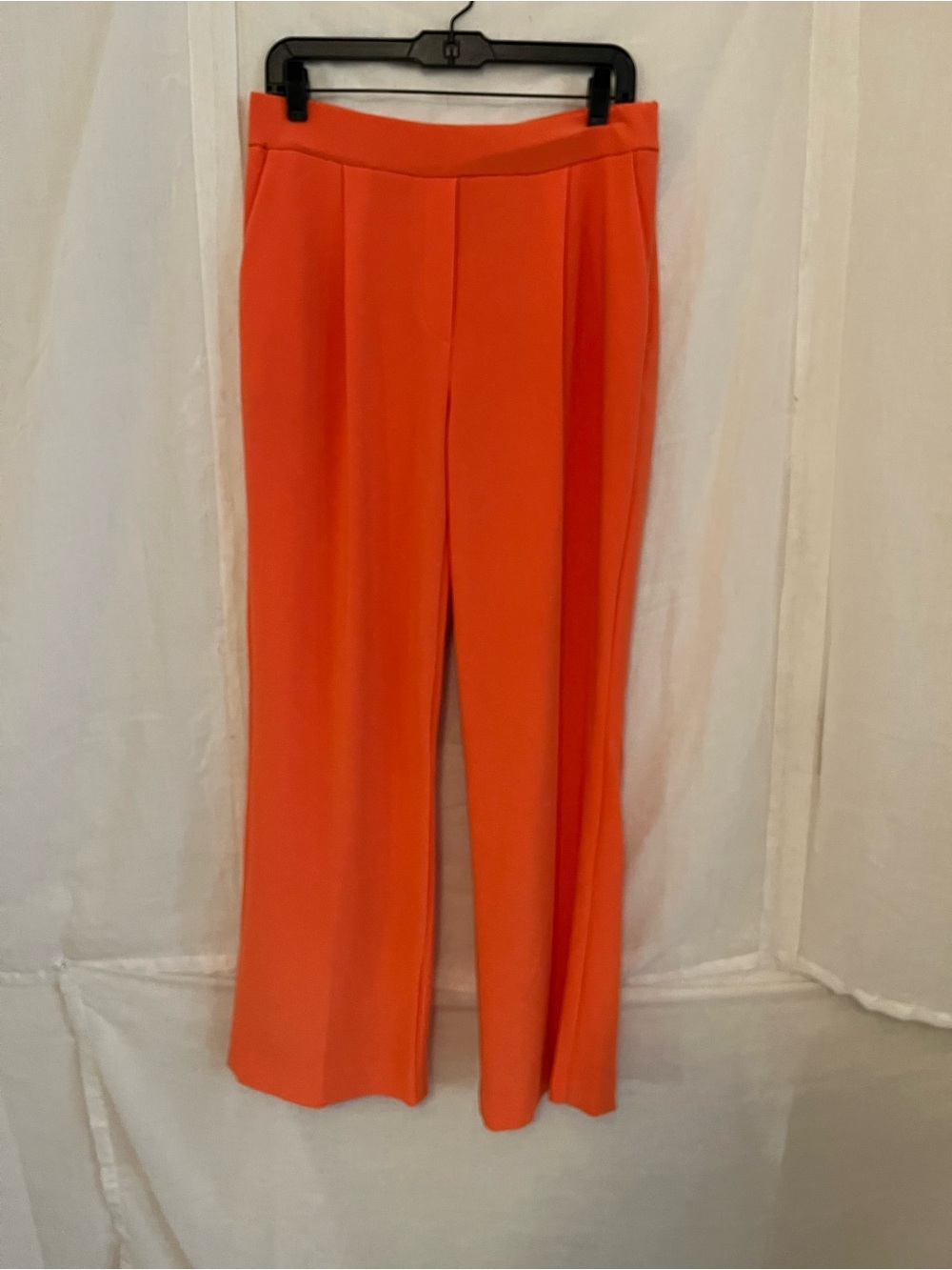 Joseph Ribkoff Wide-Leg High-Rise Pants in Vibrant Orange